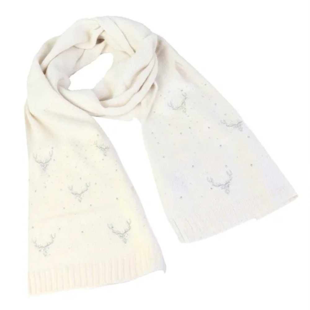 🆕️ 🎄2/$27🎄WINTER EMBROIDERED SCARF